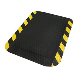 RADNOR™ 4' x 6' Black And Yellow Nitrile Rubber Hog Heaven® 7/8" Floor Mat