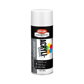 Krylon® 12 Ounce Aerosol Can Flat White Industrial Acryli-Quik™ Acrylic Lacquer Spray Paint