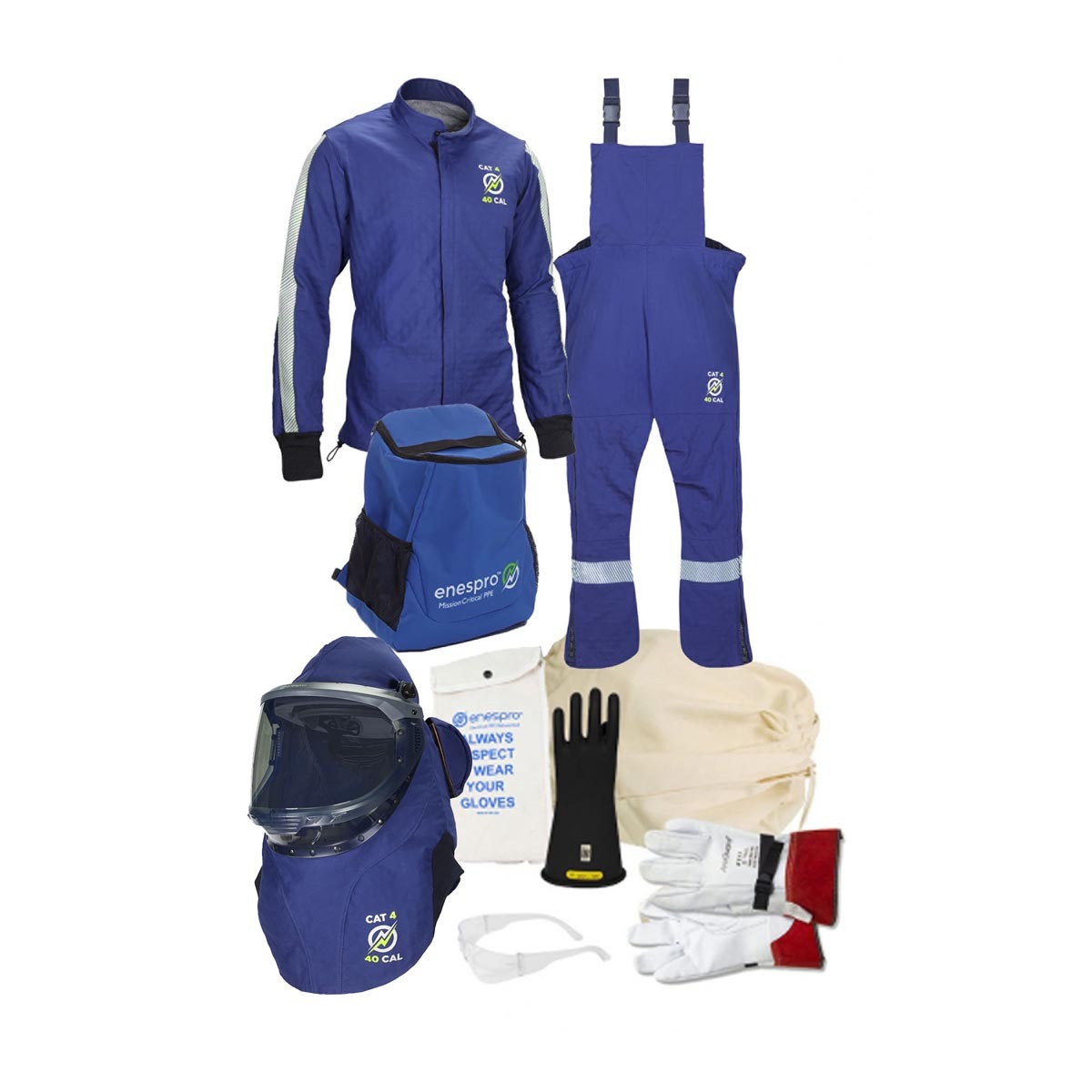 National Safety Apparel 3X Navy Gore Pyrad Flame Resistant Arc Flash Kit  With Zipper Front Closure And Lift Front Hood With Fans