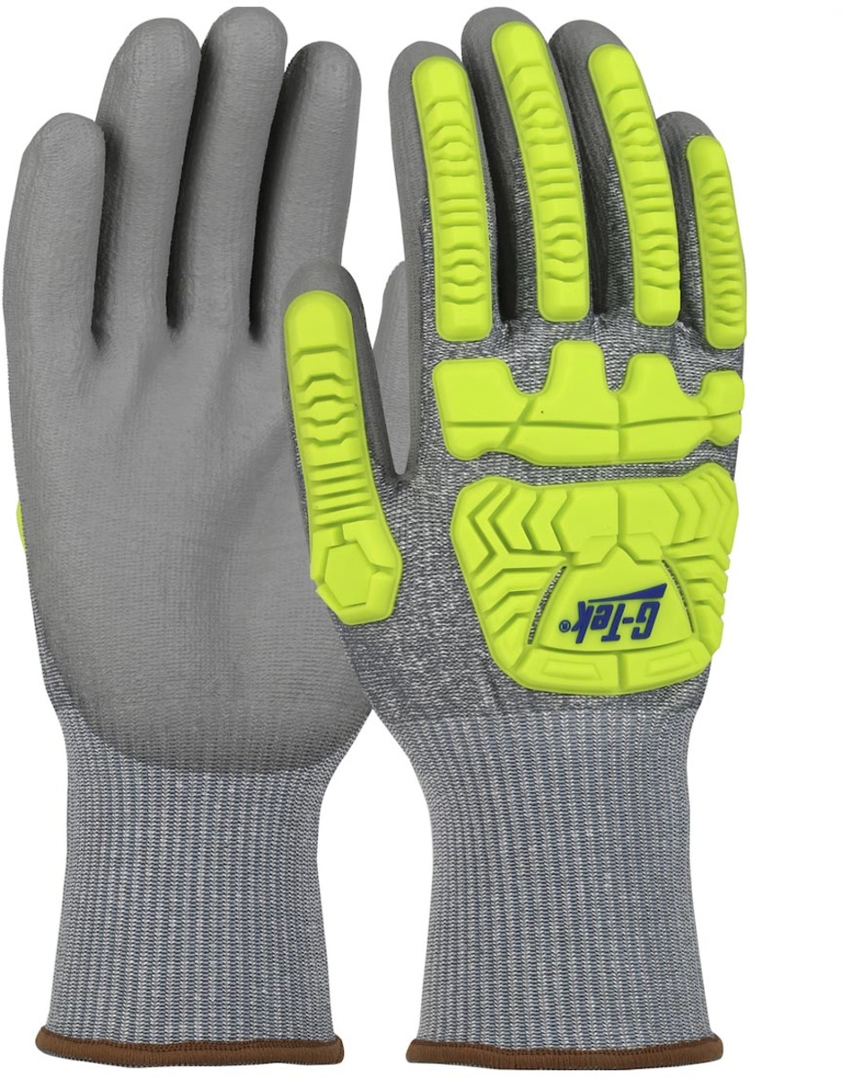 Protective Industrial Products Large GTek 10 Gauge High Performance  Polyethylene Cut Resistant Gloves With Polyurethane Coated Palm And Fingers