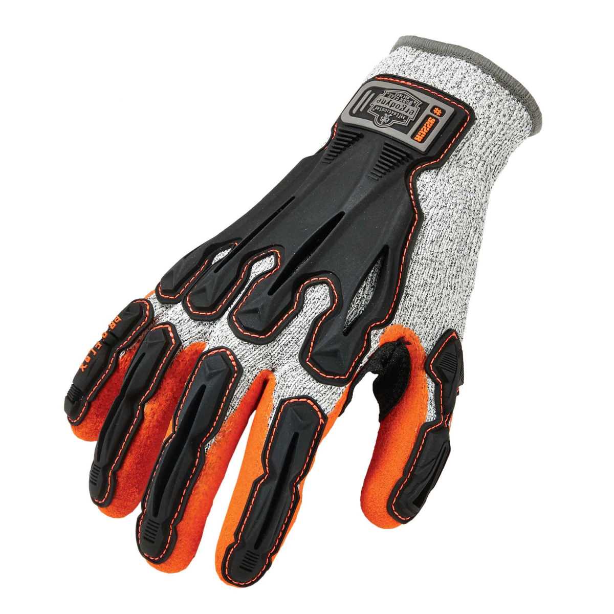 MadGrip Ergo Impact Foam Nitrile Palm Glove, Medium, Grey/Black