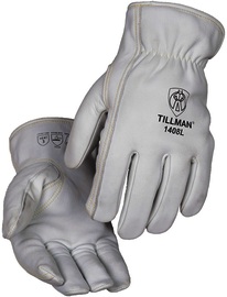 Tillman™ Medium Pearl/White Top Grain Cowhide Leather Para-Aramid/Steel Blend Lined Drivers Gloves