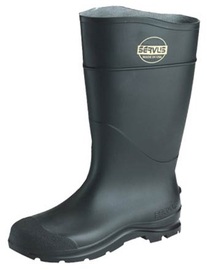 PQ Footwear Size 4 Black Servus® PVC Plain Toe Work Boots With Anti Slip Sole