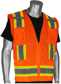 Protective Industrial Products X-Large Hi-Viz Orange Polyester Vest