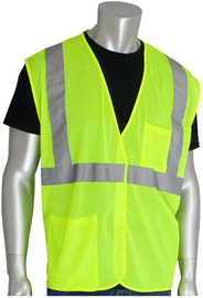 Protective Industrial Products X-Large Hi-Viz Yellow Mesh/Polyester Vest