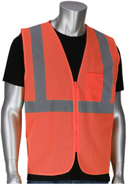 Protective Industrial Products 2X - 3X Hi-Viz Orange Mesh/Polyester Vest