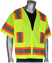 Protective Industrial Products Large Hi-Viz Yellow Mesh/Polyester Vest