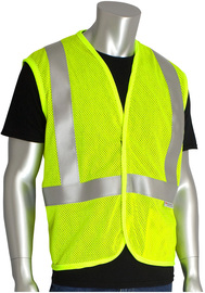 Protective Industrial Products 4X Hi-Viz Yellow Mesh/Modacrylic Vest