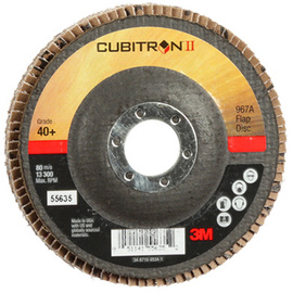 3M™ Cubitron™ II 4 1/2" X 7/8" 40+ Grit Type 27 Flap Disc