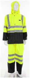 MCR Safety Medium Black And Hi-Viz Green Luminator .40 mm Polyester And Polyurethane Suit