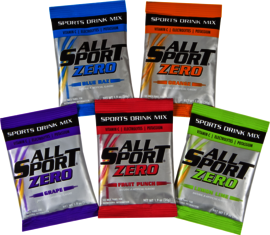 All Sport 1.9 Ounce Variety Flavor ZERO Electrolyte Powder Mix Pouch Sugar Free/Low Calorie Electrolyte Drink (30 Per Case)