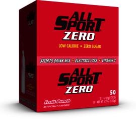 All Sport .11 Ounce Fruit Punch Flavor ZERO Electrolyte Powder Mix Stick Sugar Free/Low Calorie Electrolyte Drink (50 Per Box)