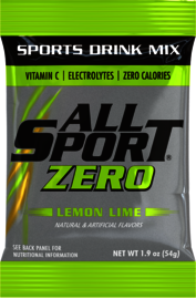 All Sport 1.9 Ounce Lemon Lime Flavor ZERO Electrolyte Powder Mix Pouch Sugar Free/Low Calorie Electrolyte Drink (30 Per Case)