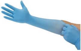 Ansell Large Blue MICROFLEX® 93-243 5.1 mil Nitrile General Disposable Gloves (100 Gloves Per Bag)