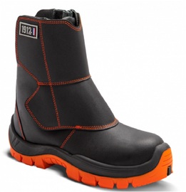 Gaston Mille Inc Size 7 Black Atna Top Leather Composite Toe Rangers Boots With PU Nitrile Insulated Sole And Sanitized® Lining