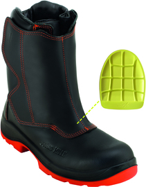 Gaston Mille Inc Size 10 Black Atna Top Millemeta® Leather Composite Toe Rangers Boots With PU Nitrile Insulated Sole And Sanitized® Lining