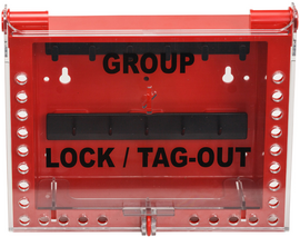 Brady® Red Plastic Lock Box "GROUP LOCK/TAG-OUT"