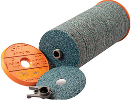 United Abrasives-SAIT 4 1/2" Dia X 7/8" Arbor 36 Grit Ceramic Grain Premium Performance Fiber Disc