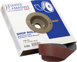 United Abrasives-SAIT 1 1/2" X 50 yd 80 Grit Aluminum Oxide Handy Roll