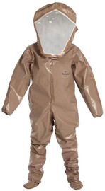 DuPont™ 3X Tan Tychem® 5000 18 mil Encapsulated Level B Chemical Protective Suit (With Expanded Back And Rear Entry)