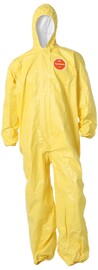 DuPont™ 2X Yellow Tychem® 2000 10 mil Chemical Protective Coveralls (With Hood, Elastic Wrists And Ankles)