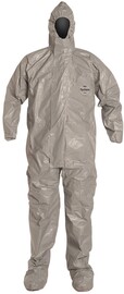 DuPont™ 2X Gray Tychem® 6000 Chemical Protective Coveralls (With Respirator Fitting Hood, Elastic Wrists And Ankles)