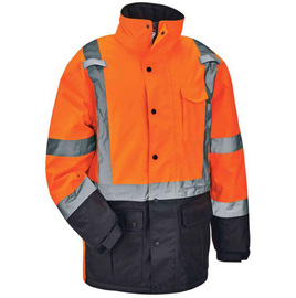 Ergodyne Large Orange GloWear® 8384 300D Oxford Polyester/Polyurethane Jacket/Coat