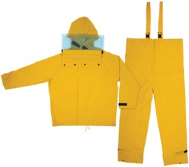 MCR Safety 4X Yellow Hydroblast .35 mm Polyester And PVC Suit