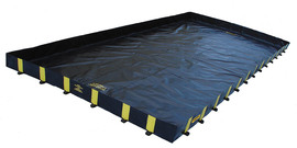 Justrite® 12' X 28' X 12" Black PVC Coated Fabric Quick Berm