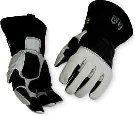 Lincoln Electric® Large 11.81" Black And White Leather Kevlar® Lined MIG Welders Gloves