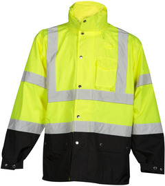 Kishigo Small - Medium Hi-Viz Yellow And Black Polyester Rain Jacket