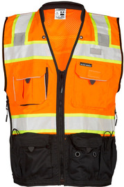 Kishigo Small Orange/Black Polyester Vest