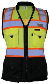 Kishigo Women's X-Large Hi-Viz Yellow Polyester/Mesh Vest