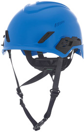 MSA Blue V-Gard® H1 HDPE Cap Style Climbing Helmet With Fas Trac® Ratchet Suspension