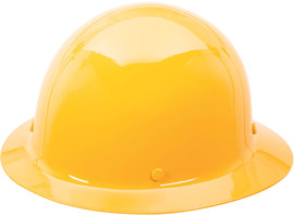 MSA Yellow Skullgard® Phenolic Full Brim Hard Hat With Pinlock/4 Point Pinlock Suspension