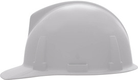 MSA White Topgard® Polycarbonate Cap Style Hard Hat With Pinlock/4 Point Pinlock Suspension