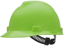 MSA Green V-Gard® Polyethylene Cap Style Hard Hat With Pinlock/4 Point Pinlock Suspension