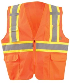 OccuNomix 3X Hi-Viz Yellow And Orange Polyester Tricot Front/Mesh Vest