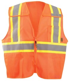 OccuNomix 3X Hi-Viz Yellow And Orange Polyester/Mesh Vest