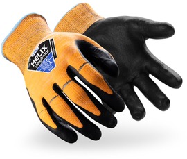 HexArmor® Size Medium Helix 15 Gauge Nylon, Elastane And Nitrile Cut Resistant Gloves With Nitrile Coated Palm and Fingertips