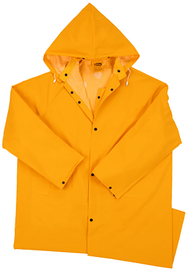 Protective Industrial Products Medium Yellow 48" Base35™ .35 mm Polyester And PVC Rain Coat