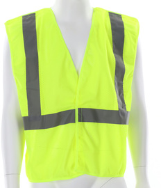 MCR Safety® Large Hi-Viz Green Luminator Mesh Polyester Safety Vest