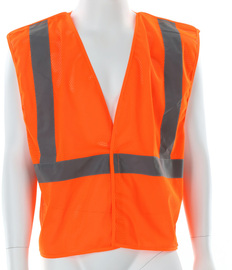 MCR Safety® X-Large Hi-Viz Orange Luminator Mesh Polyester Safety Vest