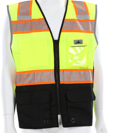 MCR Safety® 4X Hi-Viz Green Luminator Mesh Polyester Safety Vest