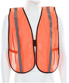 MCR Safety® Hi-Viz Orange Mesh Polyester Safety Vest