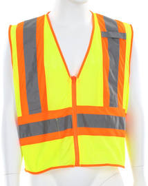 MCR Safety® Medium Hi-Viz Green Luminator Mesh Polyester Safety Vest