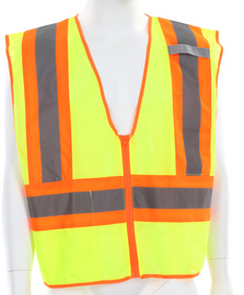 MCR Safety® Large Hi-Viz Green WCCL2L Polyester Mesh Vest