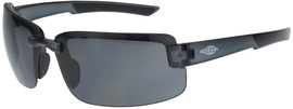 Radians ES6 Half Frame Crystal Black Safety Glasses With Smoke Polycarbonate Hard Coat Lens