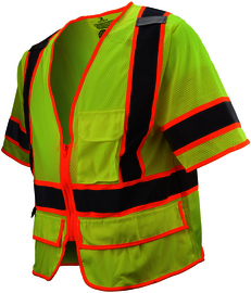 Radians X-Large Hi-Viz Green And Hi-Viz Orange RADWEAR® Self-Extinguishing Polyester Mesh Vest