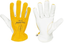 Tillman® 2X Yellow And White Top Grain Split Cowhide Unlined Drivers Gloves